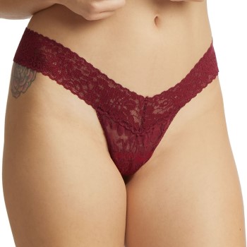 Hanky Panky Trusser 2P Daily Lace Low Rise Thong D1 Vinrød  nylon One Size Dame