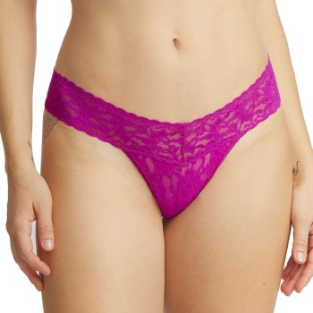 Hanky Panky Trusser 5P Low Rise Thong D1 Mørkrosa  nylon One Size Dame