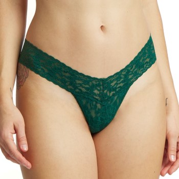 Hanky Panky Trusser 3P Low Rise Thong D1 Mørkgrøn  nylon One Size Dame