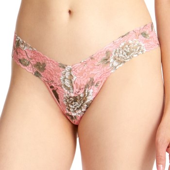 Hanky Panky Trusser 3P Marianne Low Rise Thong Rosa Mønster  nylon One Size Dame