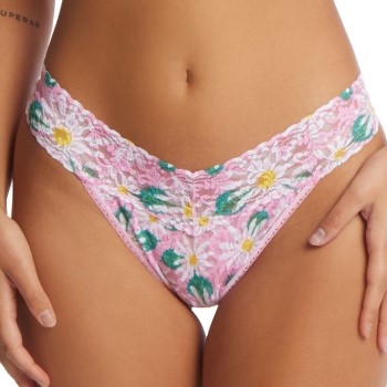 Hanky Panky Trusser 3P Printed Original Rise Thong Rosa nylon One Size Dame