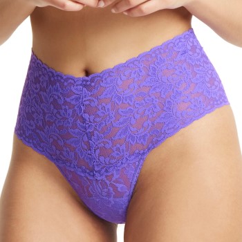 Hanky Panky Trusser 2P Signature Lace Retro Thong D1 Lilla nylon One Size Dame