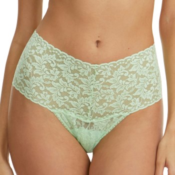 Se Hanky Panky Trusser 3P Signature Lace Retro Thong D1 Mintgrøn nylon One Size Dame ved Timarco