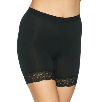 Lady Avenue Bamboo Short Leggings With Lace Sort Bambus Large Dame