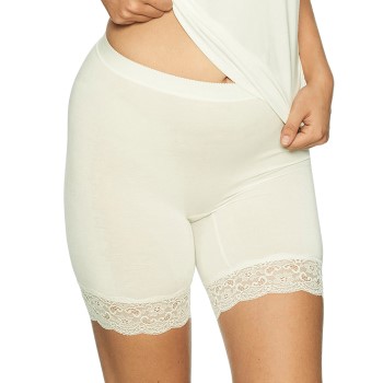 Se Lady Avenue Bamboo Short Leggings With Lace Benhvid Bambus X-Small Dame ved Timarco