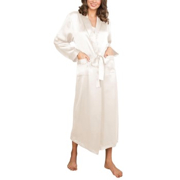 Lady Avenue Pure Silk Long Robe Benhvid silke Medium Dame