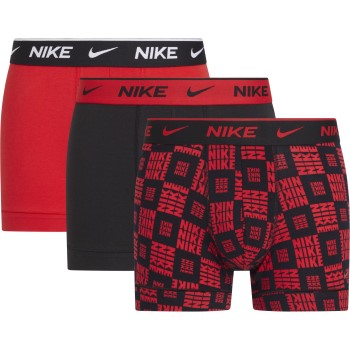 Nike 6P Everyday Cotton Stretch Trunks Rød/Sort bomuld X-Large Herre