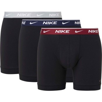 Nike 6P Everyday Essentials Cotton Stretch Boxer D1 Sort/Rød bomuld Medium Herre