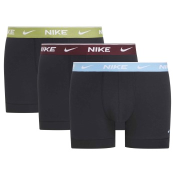 Nike 6P Everyday Essentials Cotton Stretch Trunk D1 Sort/Rød bomuld Small Herre