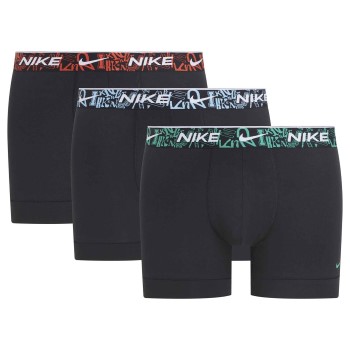 Nike 6P Everyday Essentials Cotton Stretch Trunk D1 Sort Mønster bomuld Small Herre