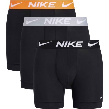 Nike 6P Everyday Essentials Micro Boxer Brief Sort/Orange polyester Large Herre