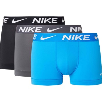 Nike 9P Everyday Essentials Micro Trunks D1 Grå/Blå polyester Large Herre