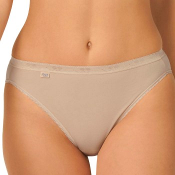 Sloggi Trusser 2P Basic Plus Tai Briefs Beige bomuld 40 Dame