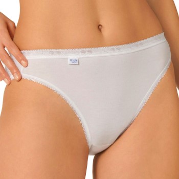 Sloggi Trusser 2P Basic Plus Tai Briefs Hvid bomuld 38 Dame