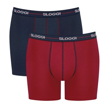 Sloggi 2P Men Start Short C2P Marine/Rød bomuld X-Large Herre