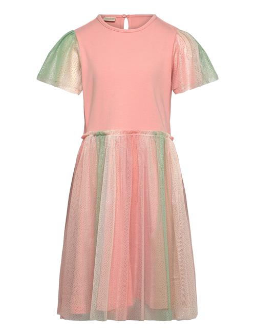 Minymo Dress Ls W. Tulle Minymo Patterned