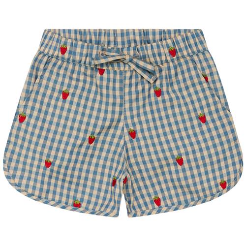 Flöss Polly Shorts Berry/Blue Gingham | Blå | 74 cm