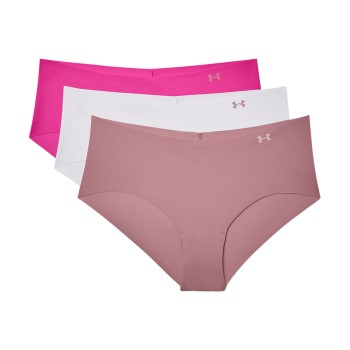 Under Armour Trusser 6P Pure Stretch Hipster 1325 Rosa/Hvid Large Dame