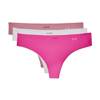 Under Armour Trusser 9P Pure Stretch Thong Rosa/Hvid Large Dame