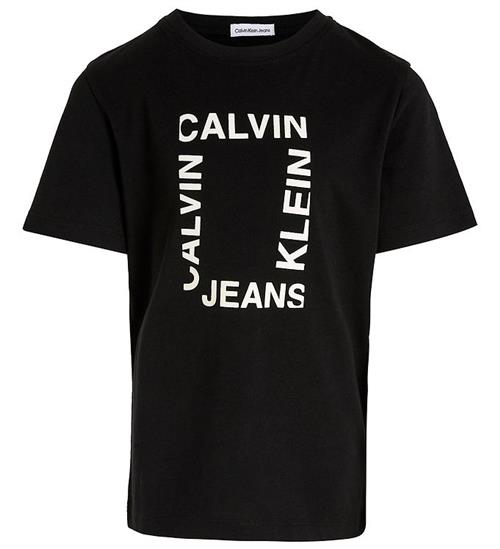 Calvin Klein Calvin Klein T-shirt - Maxi Hero Flock Logo - Ck Black