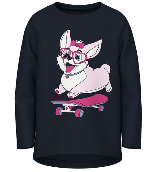 Name It Name It Bluse - NmfVix - Dark Sapphire/Skateboarding Dog