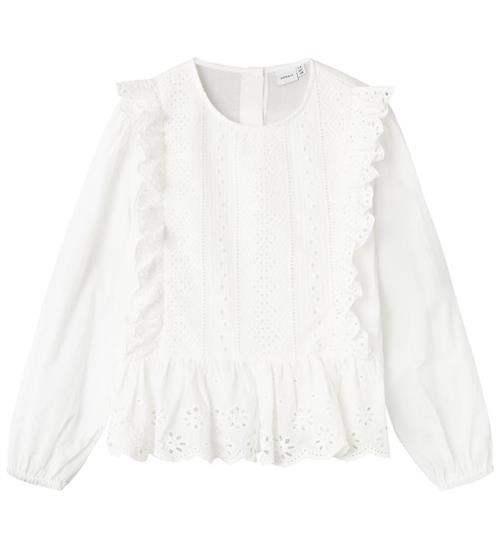 Se Name It Bluse - NkfKora - Bright White ved KidsWorld