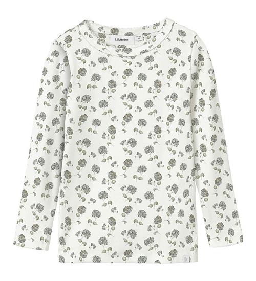 Lil Atelier Lil' Atelier Bluse - Rib - NmfGavo - Coconut Milk/Blue Flower