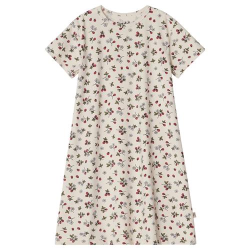 Buddy & Hope Sofia GOTS Mønstret Natkjole Wild Strawberry | Hvid | 110/116 cm