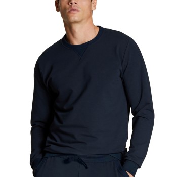 Calida Circular Lounge Sweat-Shirt Mørkblå bomuld Large Herre