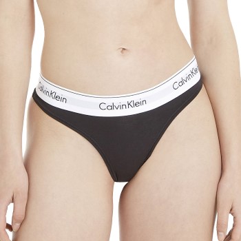 Calvin Klein Trusser 2P Modern Cotton Thong Sort Small Dame