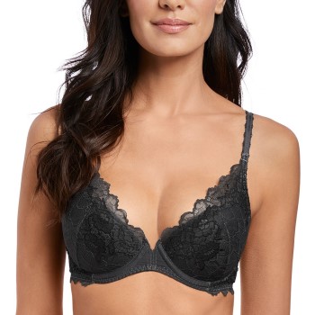 Wacoal Bh Lace Perfection Plunge Push Up Bra Sort B 70 Dame