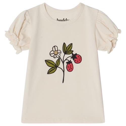 Buddy & Hope Elsa GOTS T-shirt Wild Strawberry | Hvid | 98/104 cm