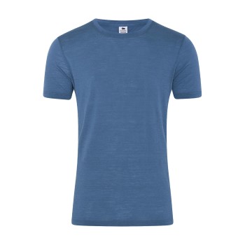 Dovre Wool Light T-Shirt Blå uld Small Herre