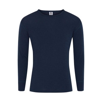 Se Dovre Wool Long Sleeve T-Shirt Marineblå uld Medium Herre ved Timarco