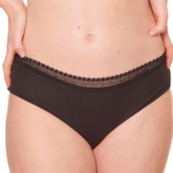 Sloggi Trusser 2P GO Ribbed Hipster Briefs Sort økologisk bomuld Large Dame