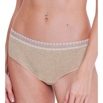 Sloggi Trusser 2P GO Ribbed Hipster Briefs Elfenben økologisk bomuld Medium Dame