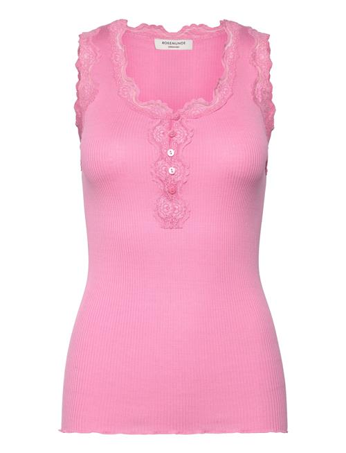 Rosemunde Silk Top W/ Button & Lace Rosemunde Pink