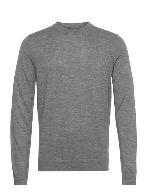 Se Selected Homme Slhtown Merino Coolmax Knit Crew Noos Selected Homme Grey ved Booztlet