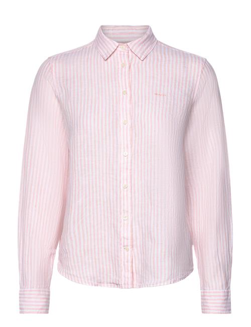 GANT Reg Linen Stripe Shirt GANT Pink