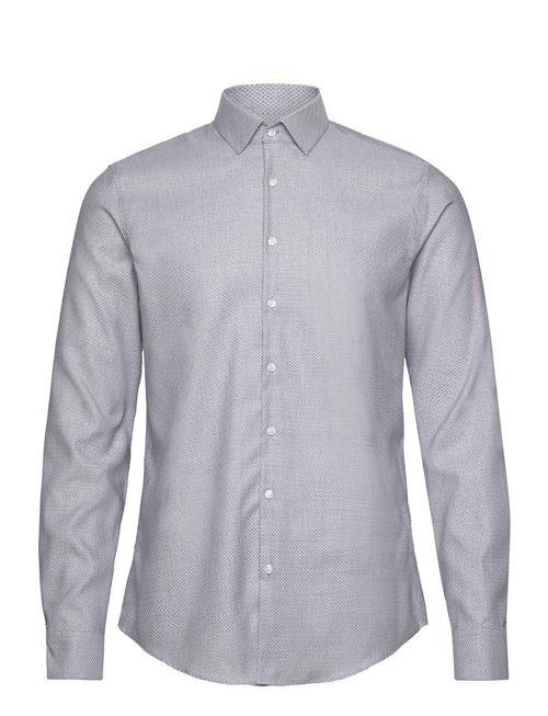 Calvin Klein Stretch Collar Tonal Slim Shirt Calvin Klein Grey