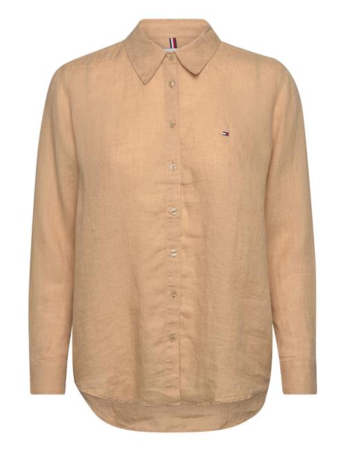 Tommy Hilfiger Linen Relaxed Shirt Ls Tommy Hilfiger Brown