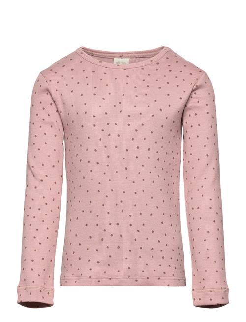 Se Petit Piao T-Shirt L/S Modal Dot Petit Piao Pink ved Booztlet