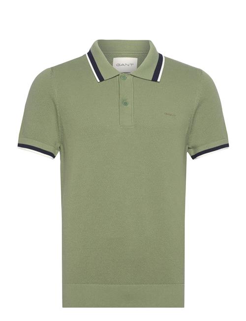 Cotton Pique Ss Polo GANT Green