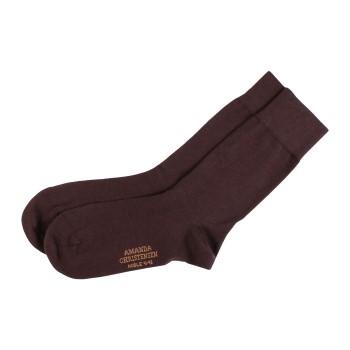 Amanda Christensen Strømper Noble Ankle Socks Mørkbrun  Str 45/46