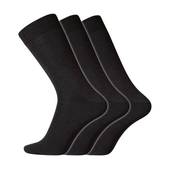 Dovre Strømper 3P No Elastic Twin Socks Sort bomuld Str 40/45 Herre