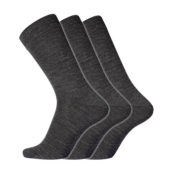 Dovre Strømper 3P No Elastic Twin Socks Mørkgrå  bomuld Str 40/45 Herre