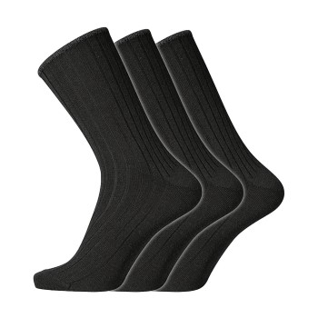 Dovre Strømper 3P Wool No-Elastic Socks Sort Str 45/48 Herre