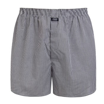 Se Jockey Woven Poplin Boxer Shorts Marine Ternet bomuld Large Herre ved Timarco