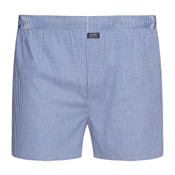 Jockey Woven Poplin Boxer Shorts Marine/Ternet bomuld Large Herre