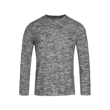 Stedman Knit Long Sleeve For Men Grå Small Herre